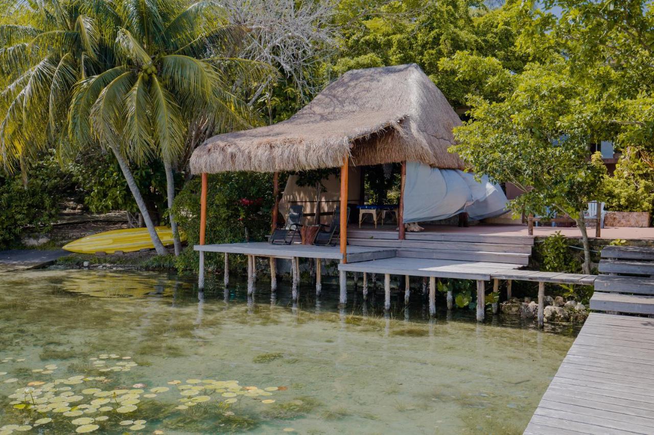 Lagoon Front Hut: Daily Cleaning, Bikes & Kayaks! Bacalar Exteriör bild