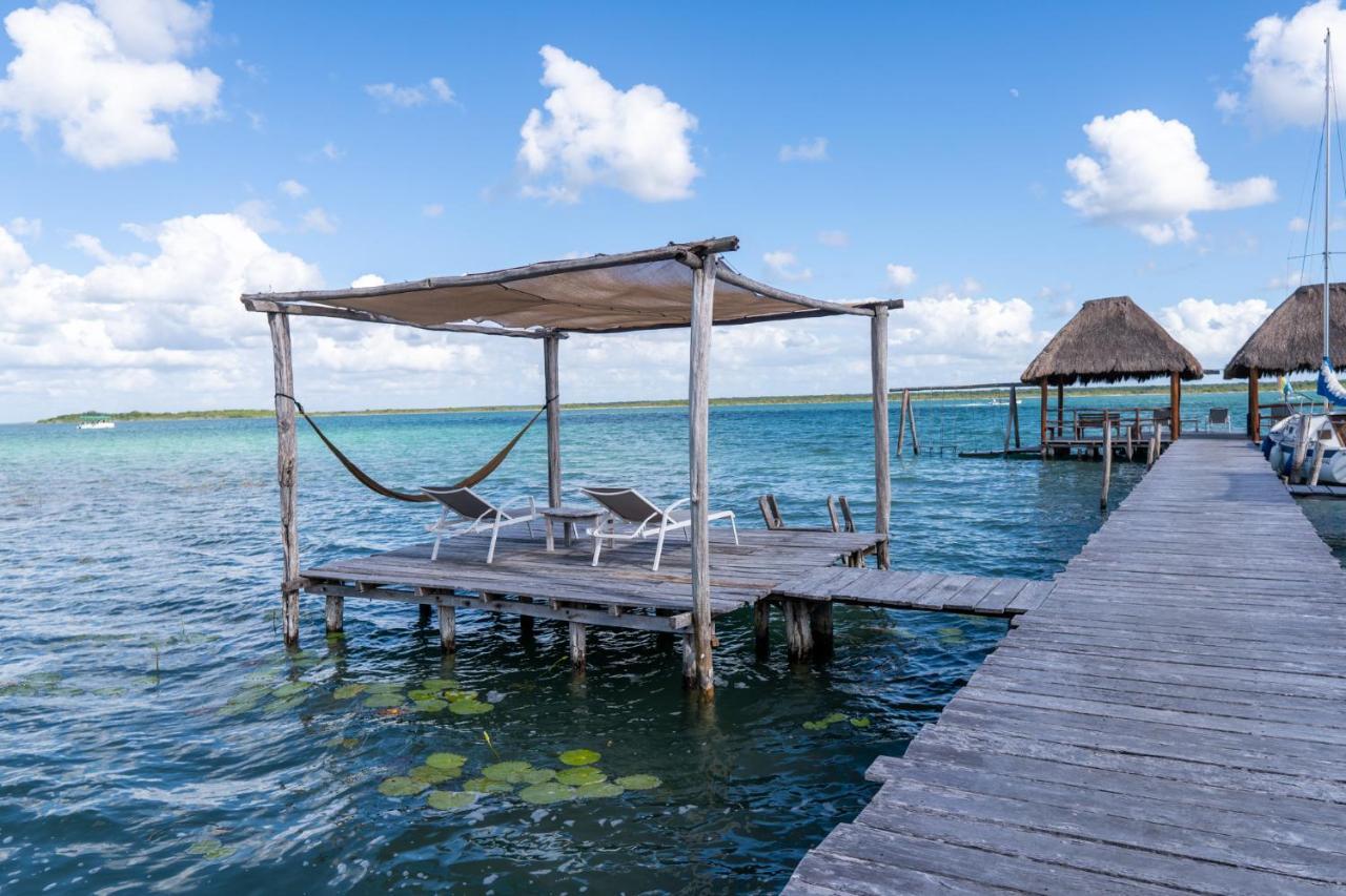Lagoon Front Hut: Daily Cleaning, Bikes & Kayaks! Bacalar Exteriör bild